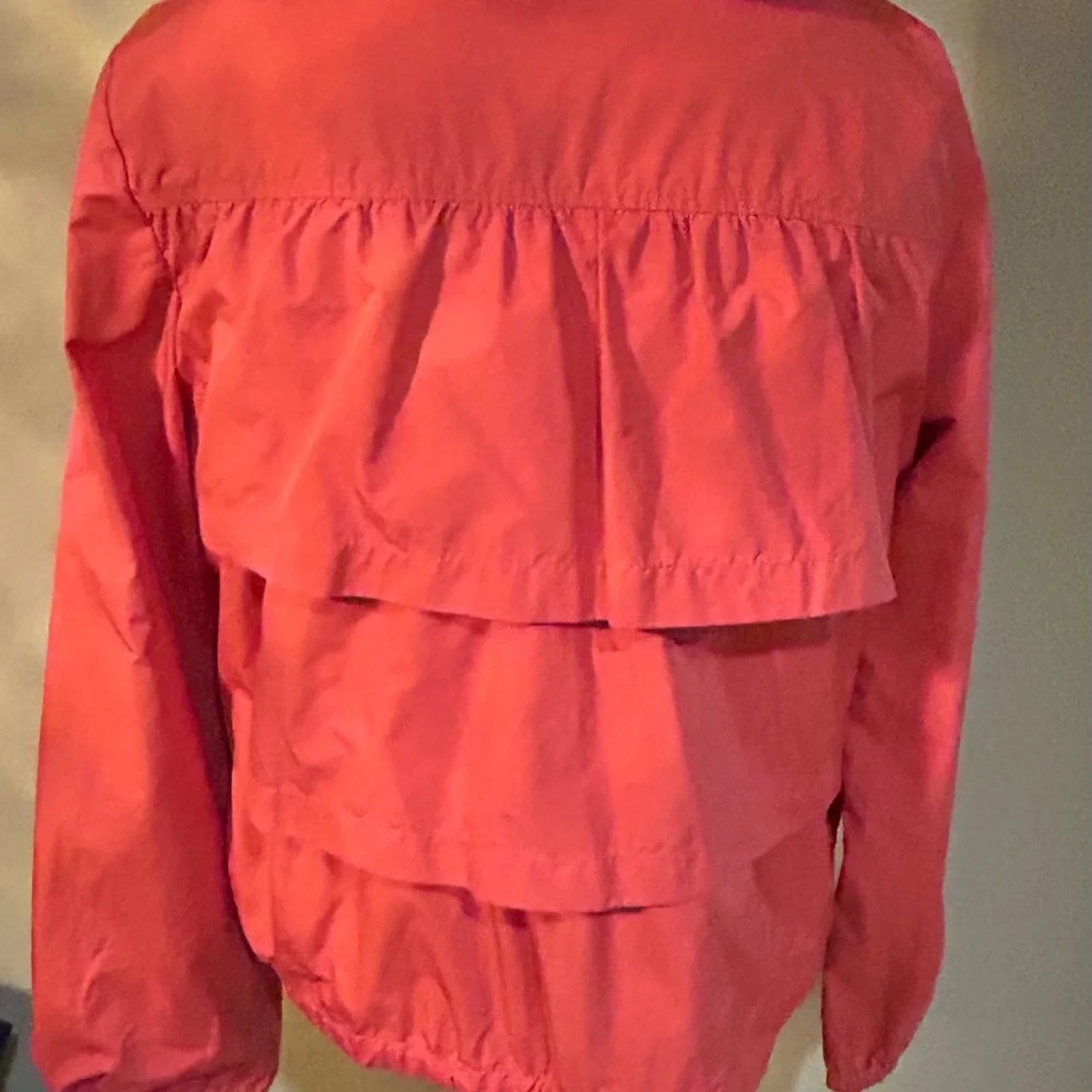 LOFT Coral Layered Ruffle Utility Jacket - Picture 2 of 2